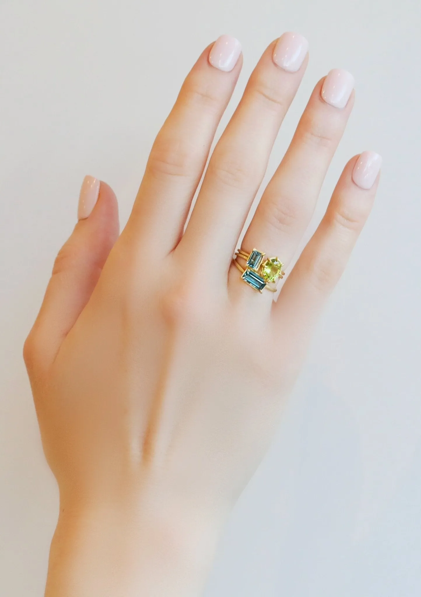 London Blue Topaz Baguette Mini Gem Ring