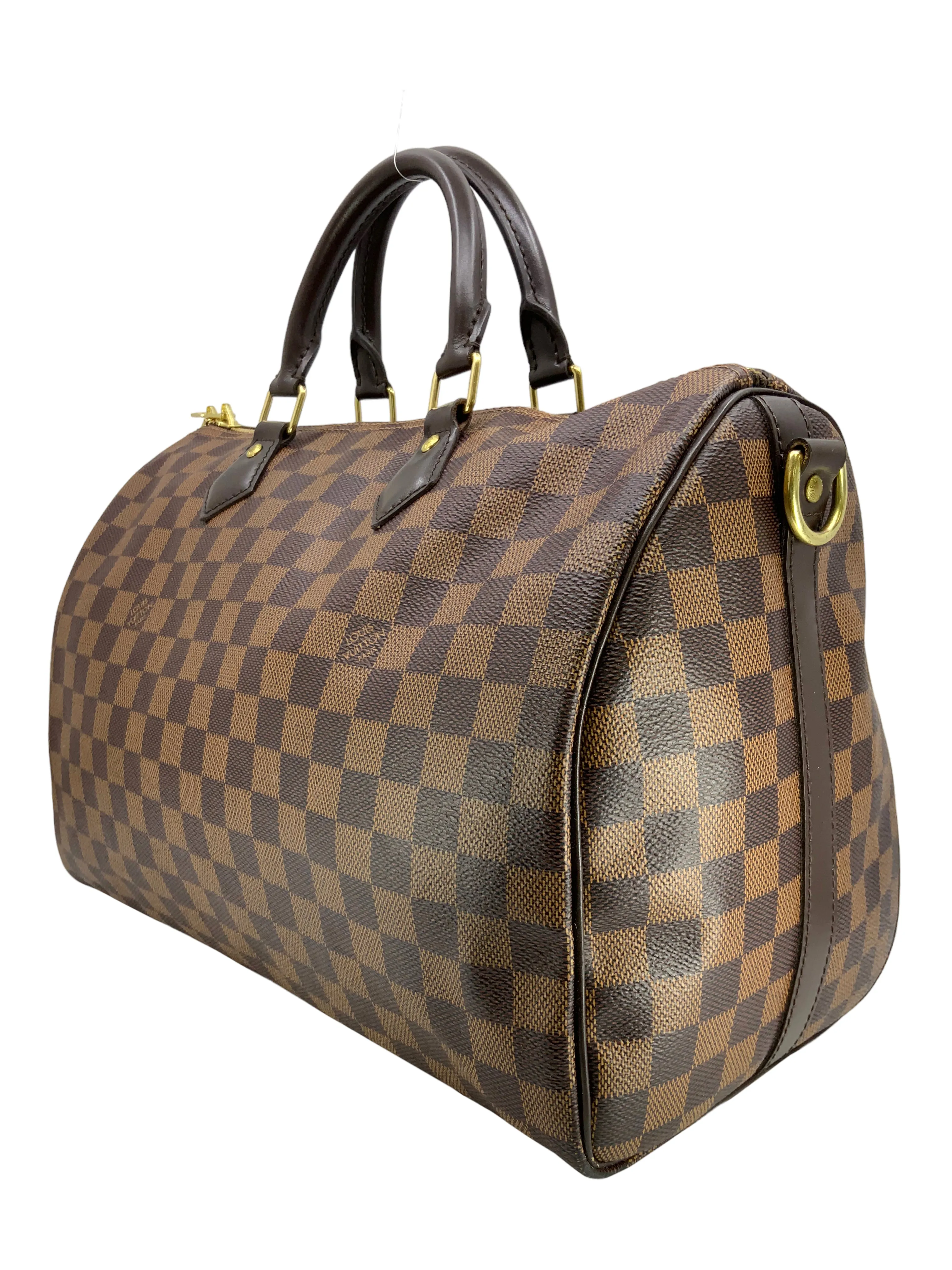 Louis Vuitton Damier Ebene Speedy Bandouliere 35 Bag