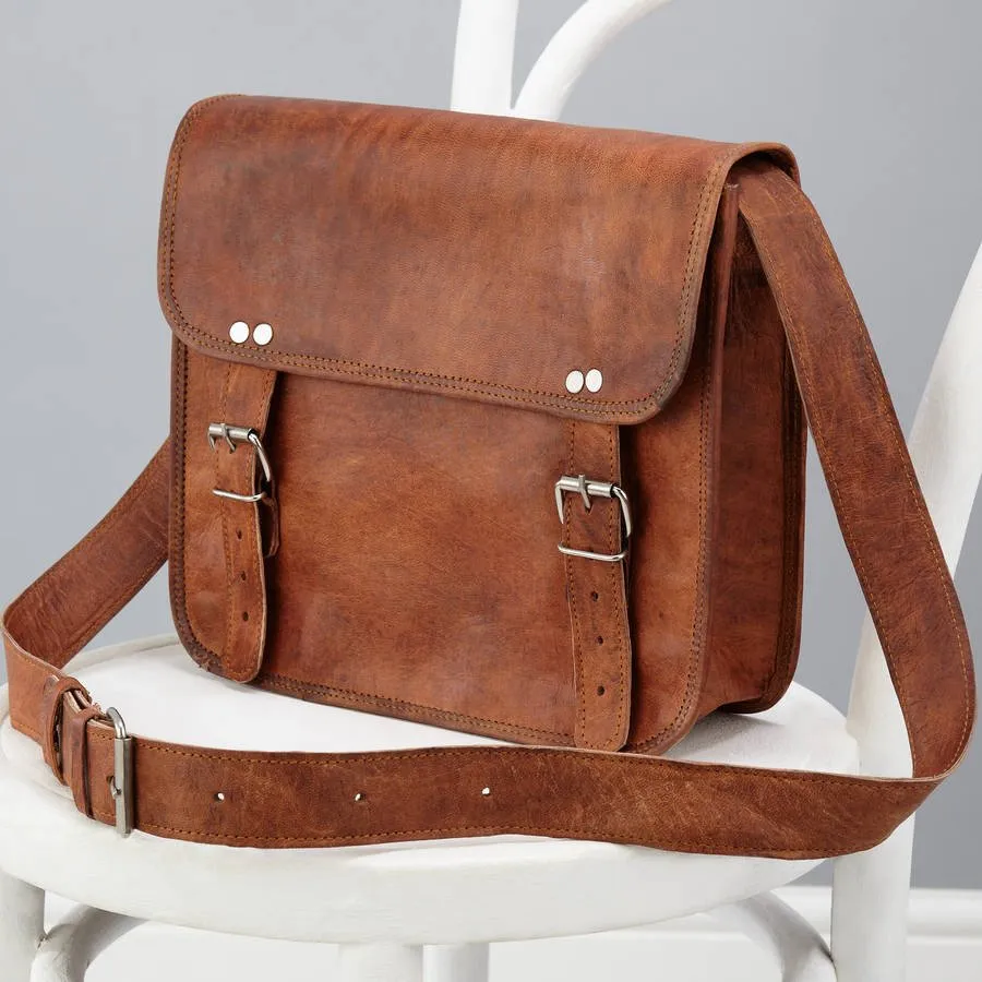 Men's Midi Leather Satchel