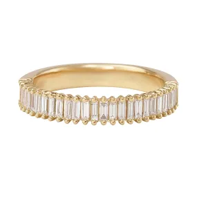 Meridian Baguette Diamond Half Eternity Band