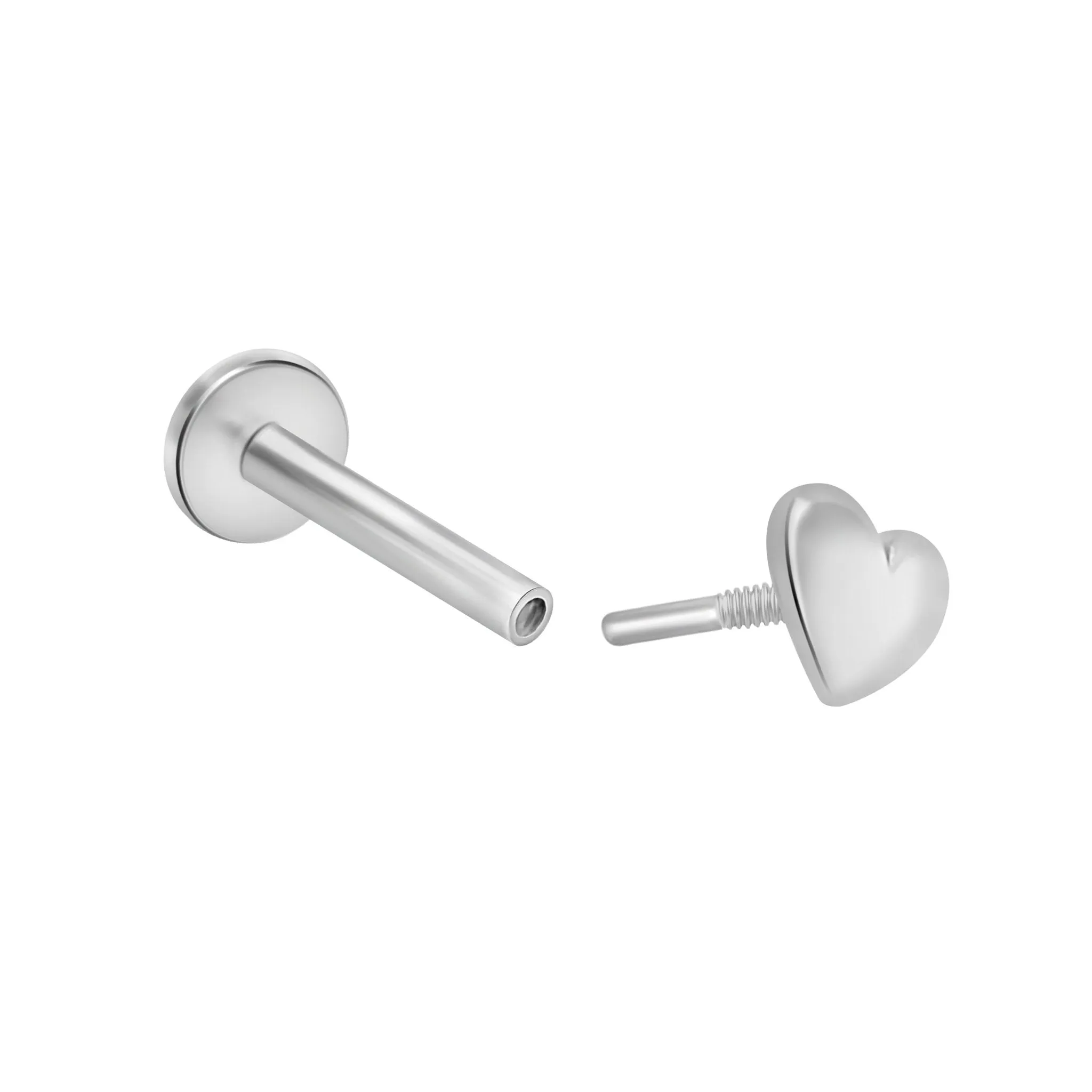 Minimalist Heart Flat Back Earring