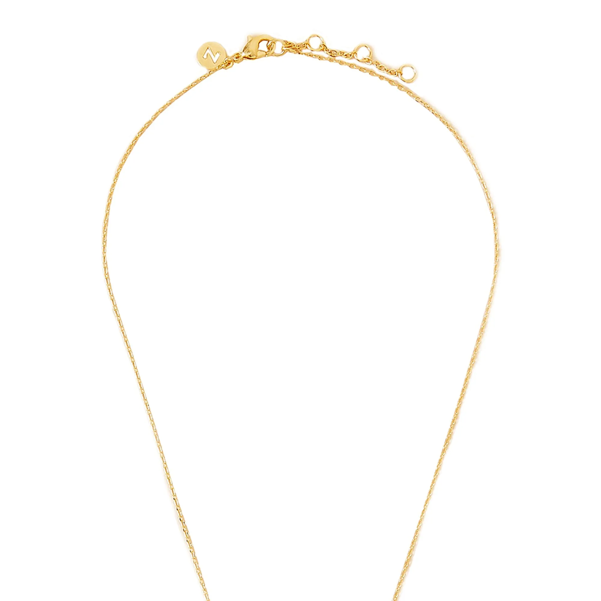 Real Gold Plated Z Modern Heirloom Oval Necklace