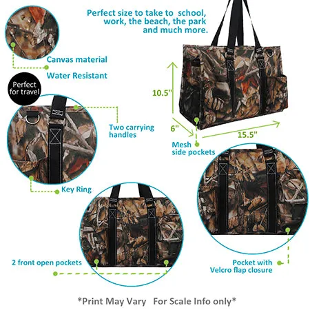 SALE! Black Camo NGIL Zippered Caddy Organizer Tote Bag