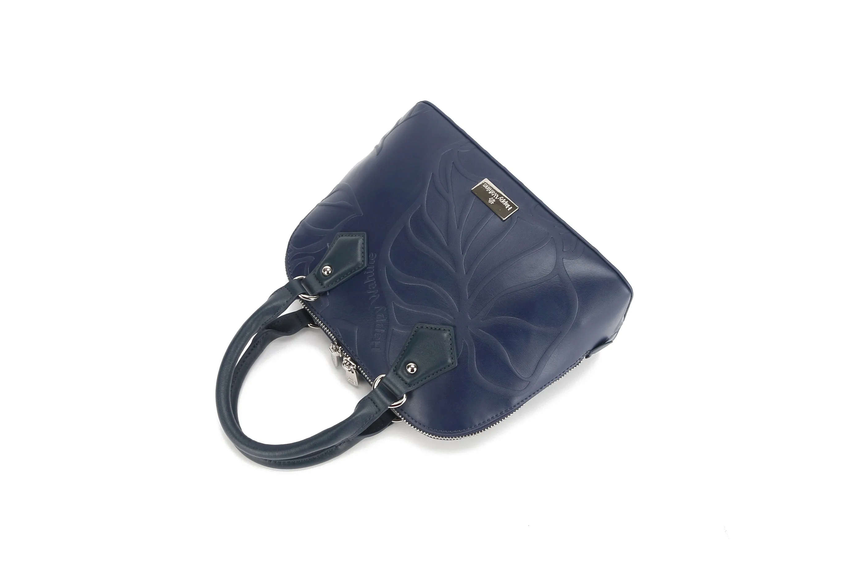 Satchel Lora Kalo Embossed Navy