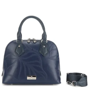 Satchel Lora Kalo Embossed Navy