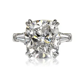 SCARLETT 7 CARAT CUSHION CUT G COLOR VVS2 CLARITY DIAMOND ENGAGEMENT RING PLATINUM GIA CERTIFIED 7 CT G VVS2 BY MIKE NEKTA