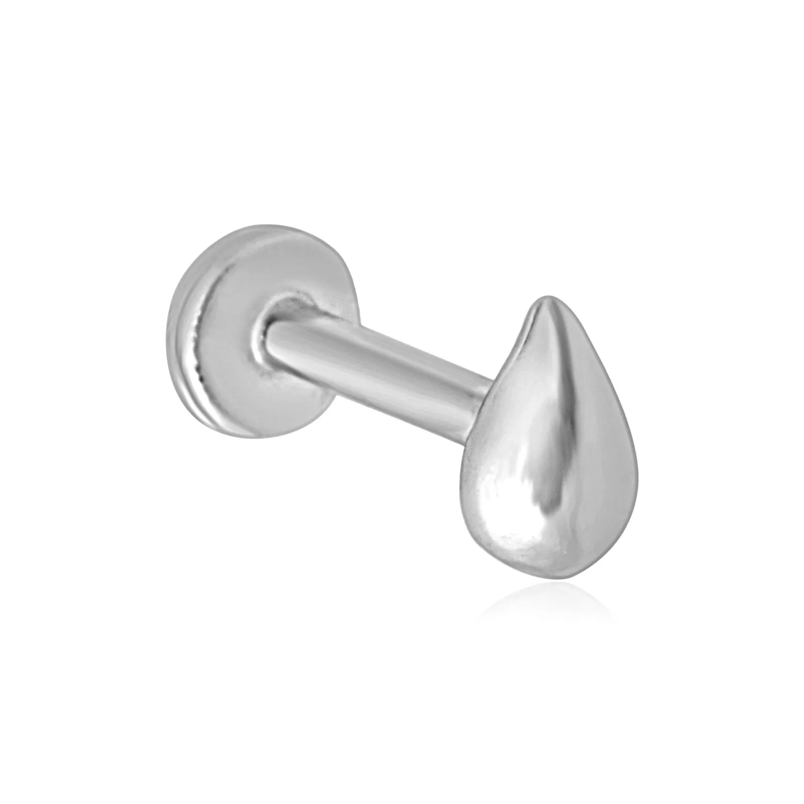 Teardrop Threaded Stud Earrings in 14k Gold