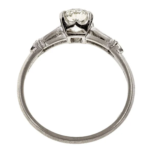 Vintage Engagement Ring, Old Euro 1.05ct.