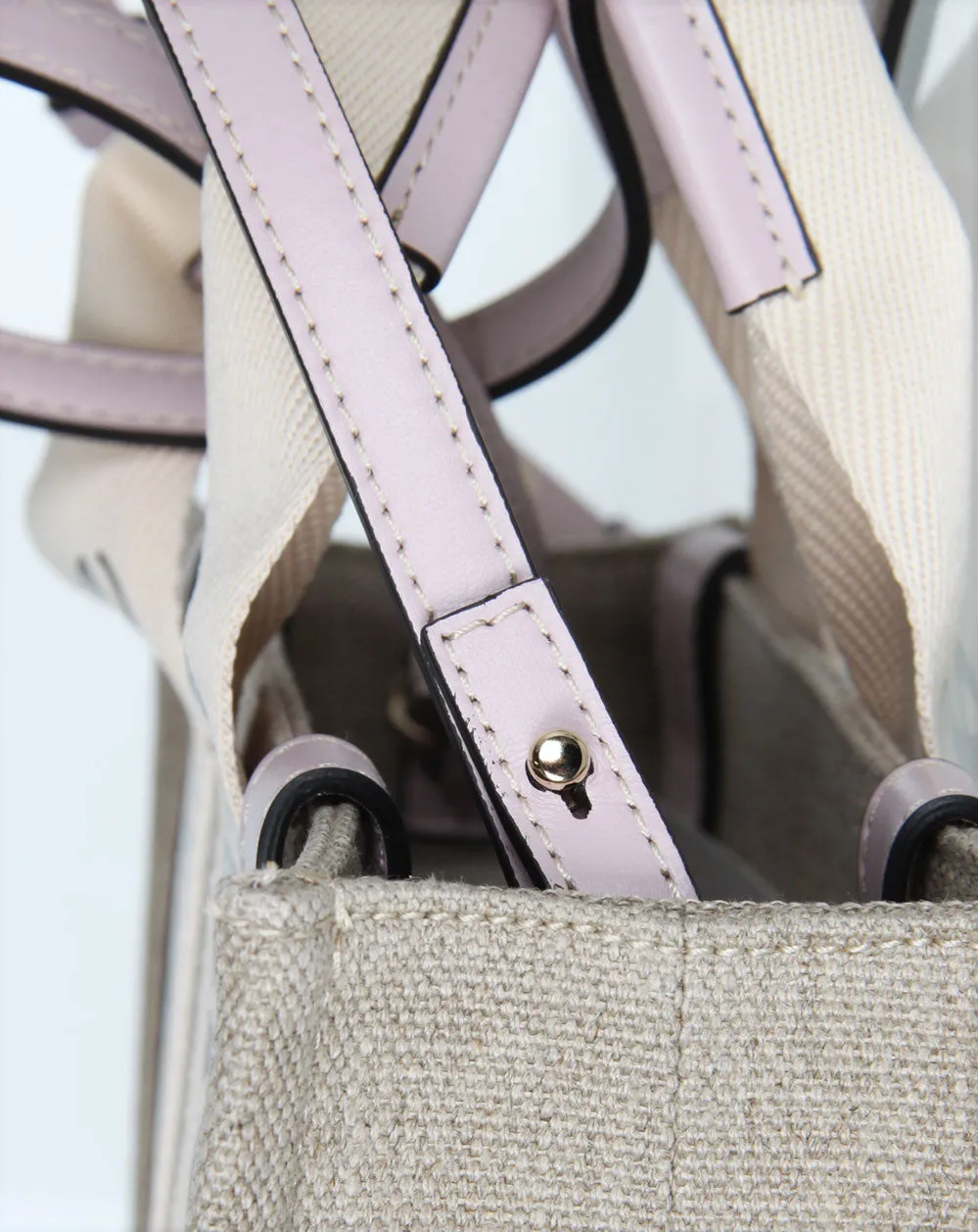 Woody Tote Small Strap Linen, Lavender