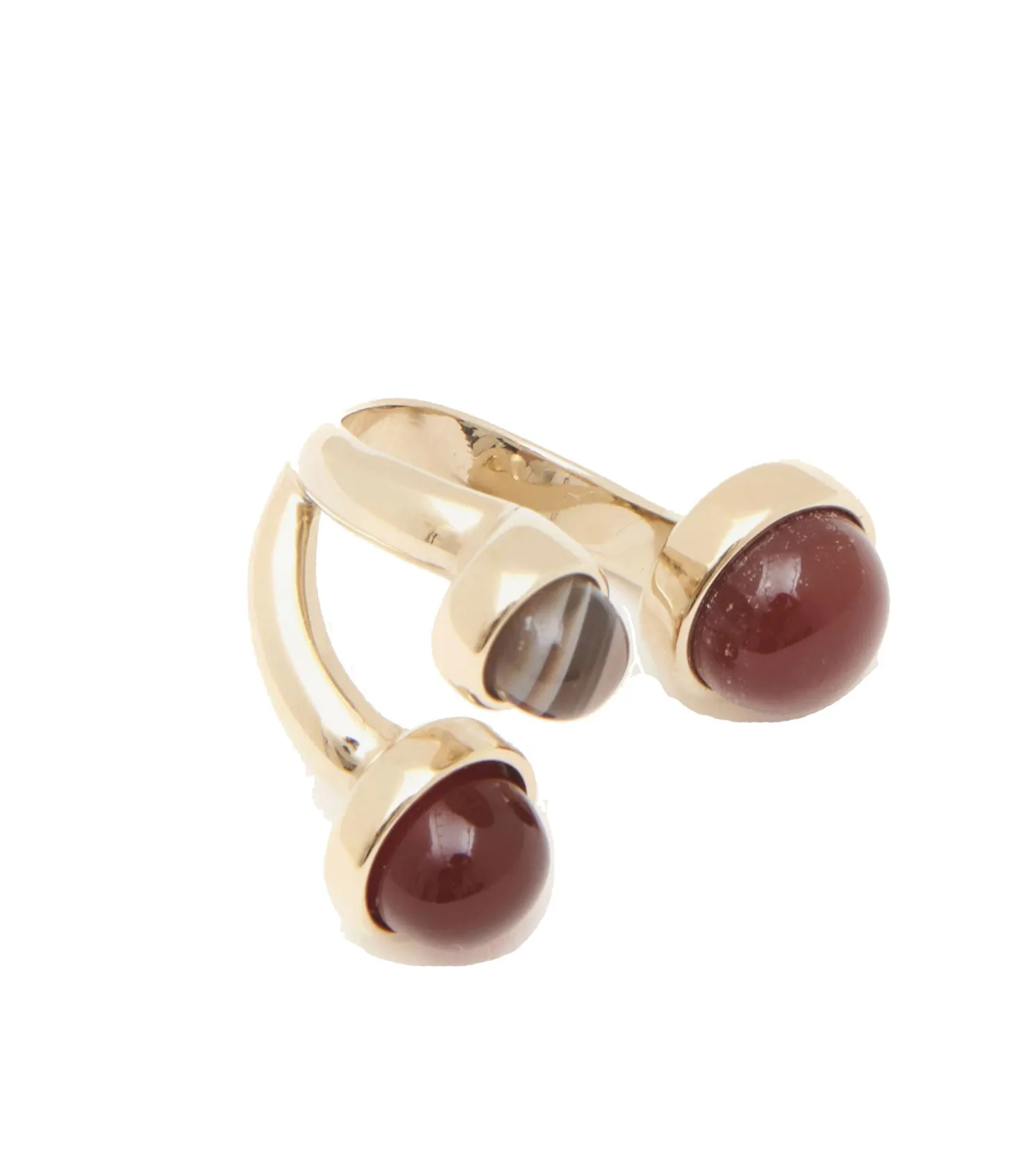 Zodiac Ring Leo ring 3, cornelian & agate